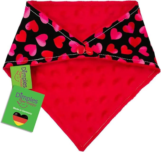 Hundehalstuch - Romantik Herzen Rot für Valentinstag