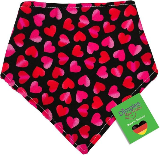 Hundehalstuch - Romantik Herzen Rot für Valentinstag