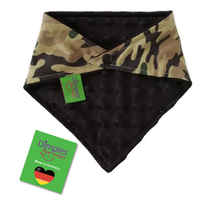 Camouflage Armylook Hundehalstuch grün schwarz