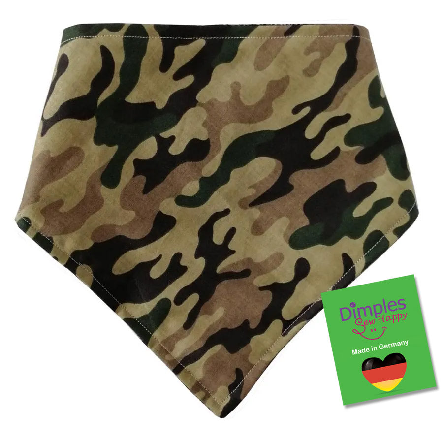 Camouflage Armylook Hundehalstuch grün schwarz
