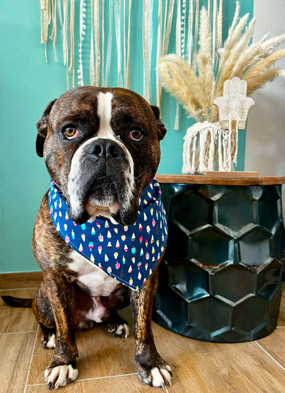 Sommer Eis Hundehalstuch Bandana dunkelblau