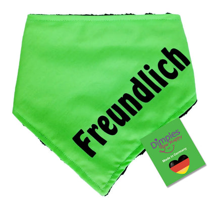 Grünes FREUNDLICH Hundehalstuch Bandana