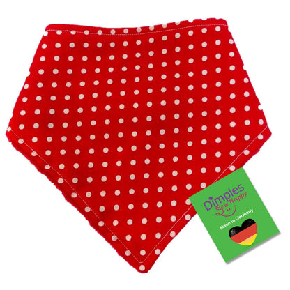 Rot gepunktetes Hundehalstuch Bandana