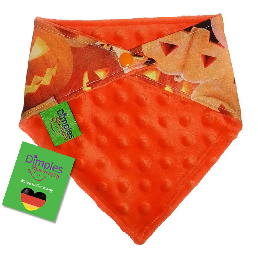 Halloween orange Kürbis Hundehalstuch Bandana Dimples