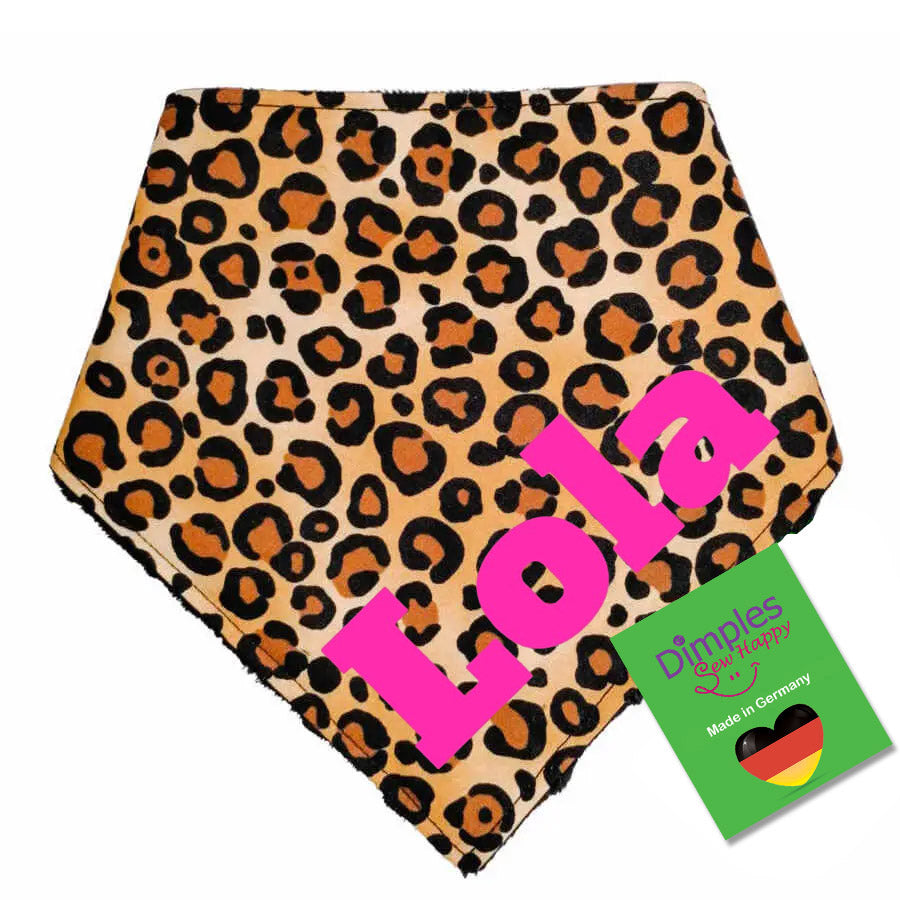 Leoparden Animalprint Hundehalstuch Bandana