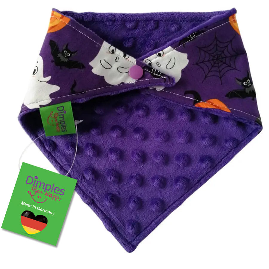 Halloween lila Geister Hundehalstuch Bandana Dimples