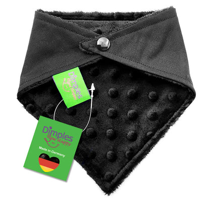 Hundehalstuch schwarz mit Metal Hand Symbol
