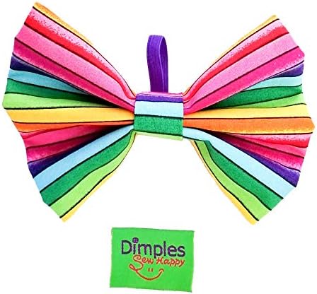 Dimples Regenbogen Hunde Schleife - Pride Hundefliege