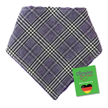 Glencheck lila Schottenkaro Hundehalstuch Bandana