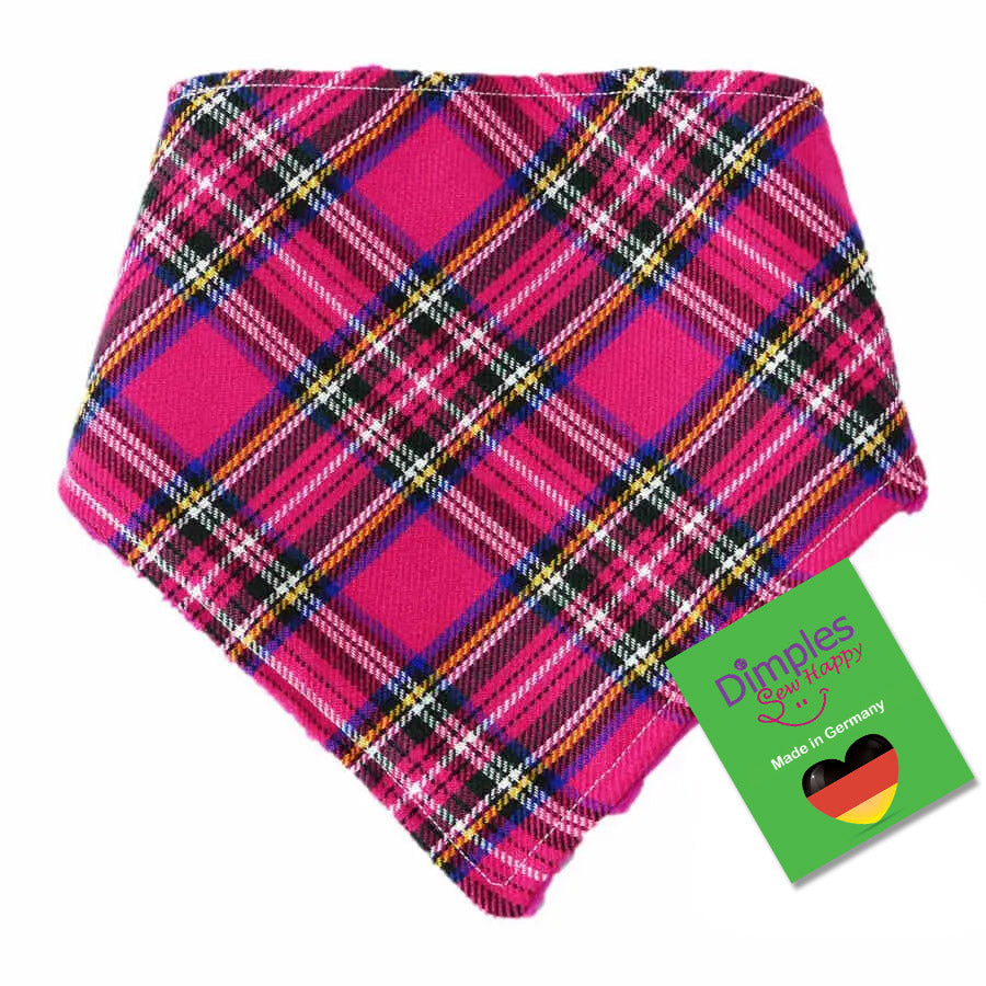 Schottenkaro pink Hundehalstuch Bandana