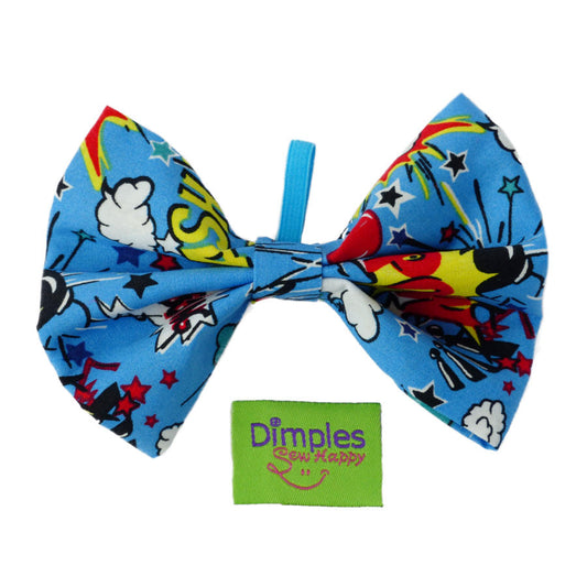 Dimples Comic Superheld Hunde Schleife