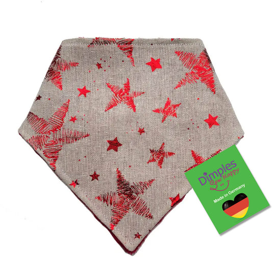 Weihnachtssterne Hundehalstuch Bandana als Hundeweihnachtsgeschenk