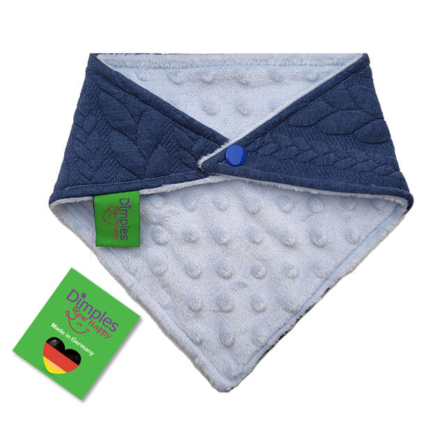 Blaues Zopfmuster Hundeschal Hundehalstuch