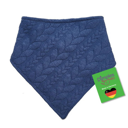 Blaues Zopfmuster Hundeschal Hundehalstuch